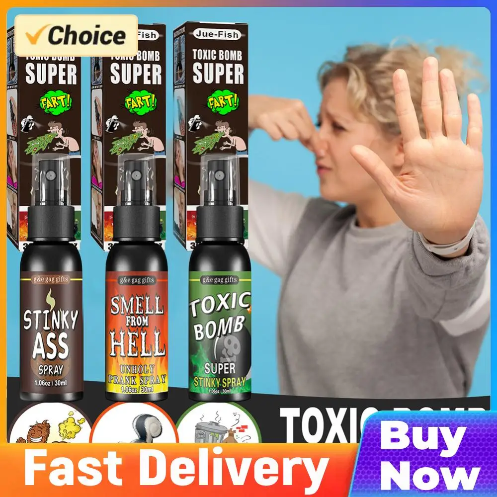 

30ml Fart Spray Prank Joke Plastic Terrible Smell Spray Party Supplies Stinky Gas for Adults Kids Non Toxic Halloween Funny Toys