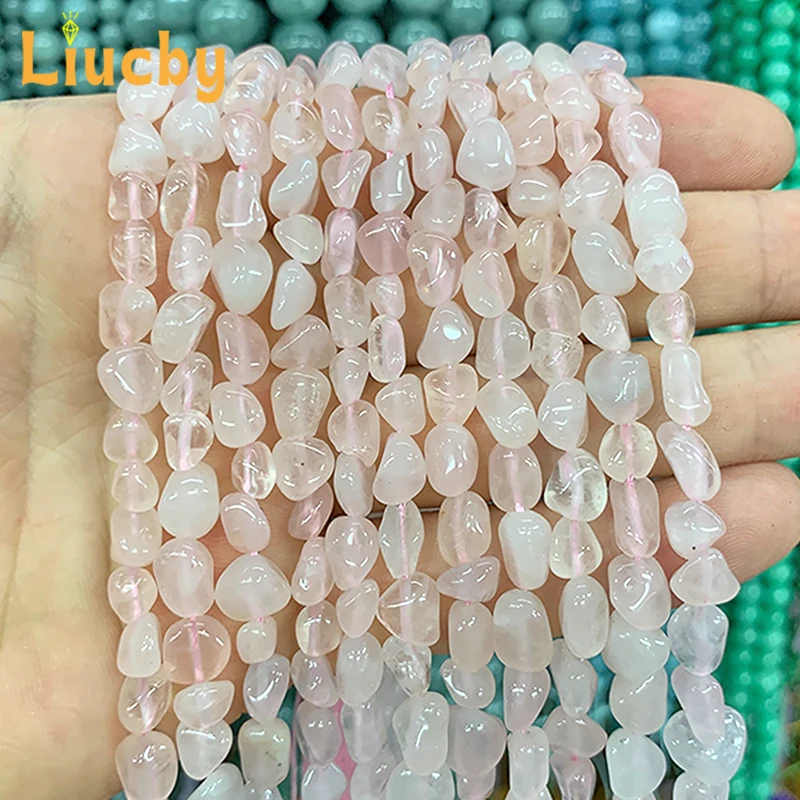 New models Natural Stone Pink crystal Random shape Beads for Jewelry Making Diy Accessories headwear Bracelets 15