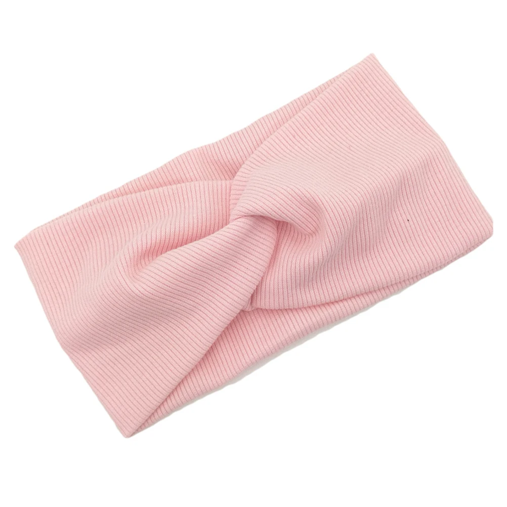 

4PCS Yoga Headband Cotton Knot Headbands Women Blackish Beige Pink Stretchy Elastic Hair Accessories