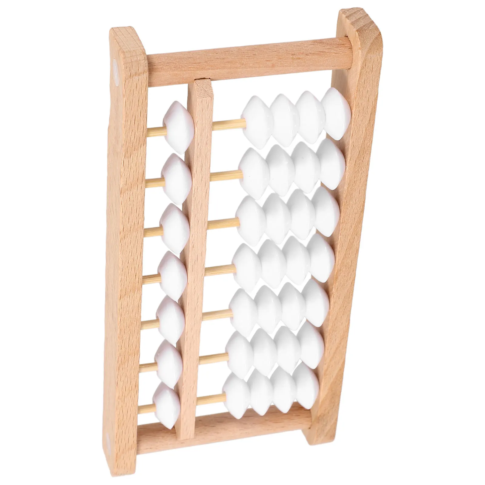 어린이를위한 DIY 나무 주판 안전 휴대용 재사용 가능한 전통 산술 도구 수학 학습 장난감 작은 구슬 계산 장치