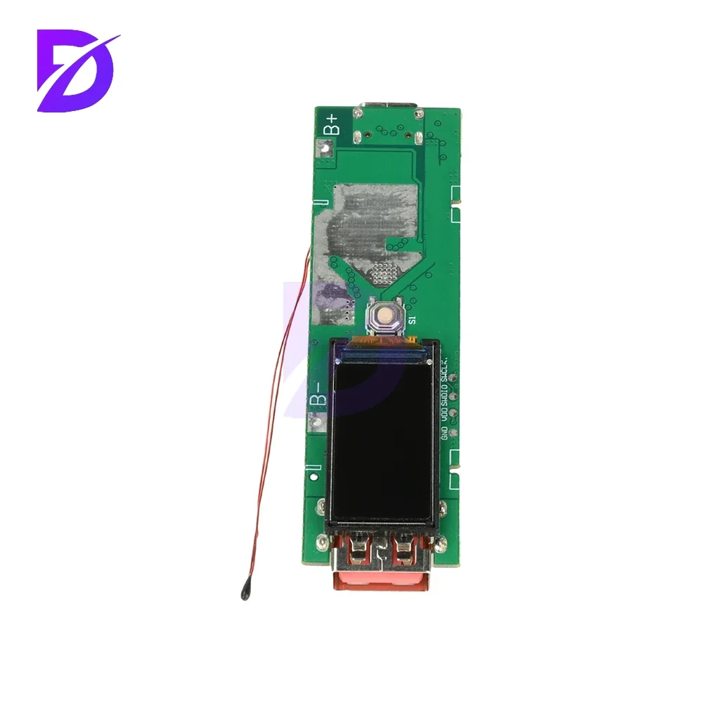 22.5W Fast Charging Module 0.96inch TFT Color Screen Digital Display DIY Power Bank Kit Battery Case Mini Compact Portable Power