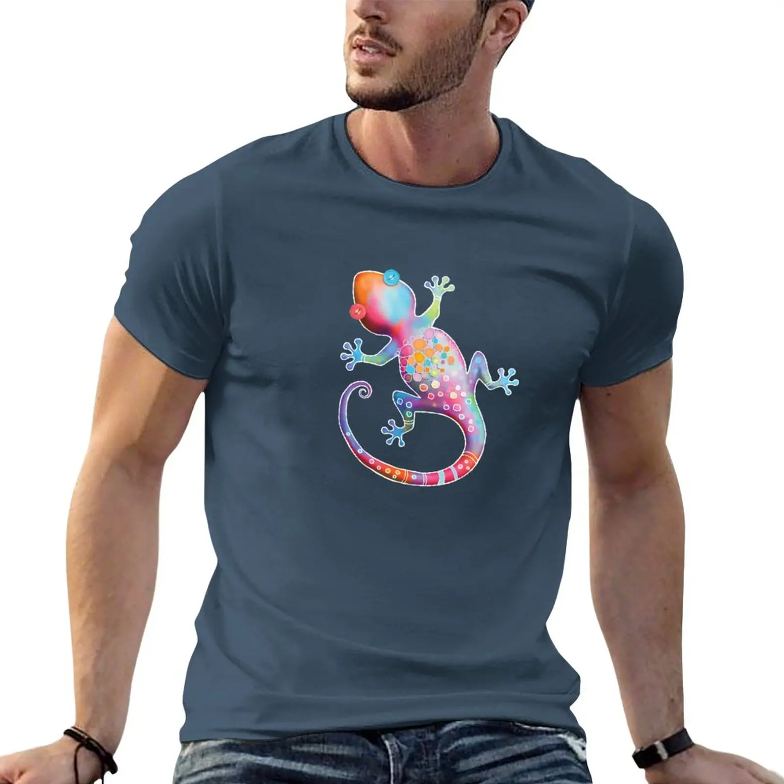 New Gecko T-Shirt Short sleeve tops Oversized t-shirt Men's t-shirt