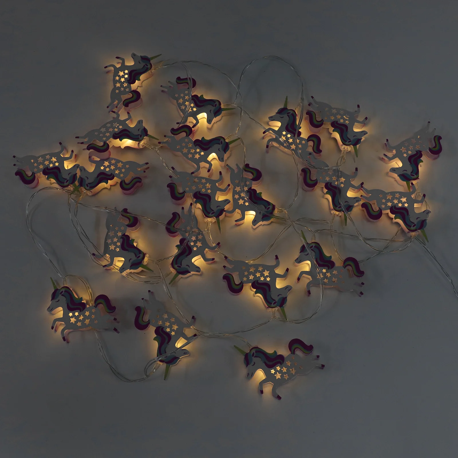 1 مجموعة 1 مجموعة يونيكورن سلسلة الحديد عيد الميلاد ضوء الليل للمنزل غرفة جدار نافذة الطابق ديكور حفلة عطلة ضوء حزام