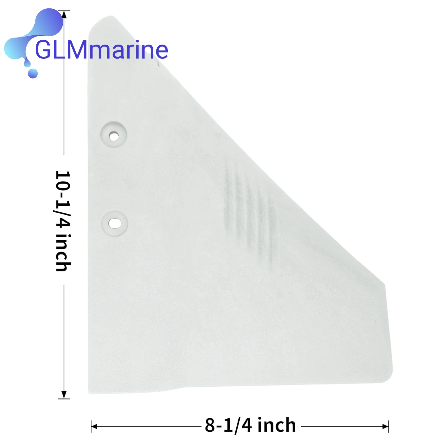 5 To 150 HP Dorsal Fin Style White Hydrofoil Stabilizer Compatible with Universal Brands Outboard and Stern Drive Motors