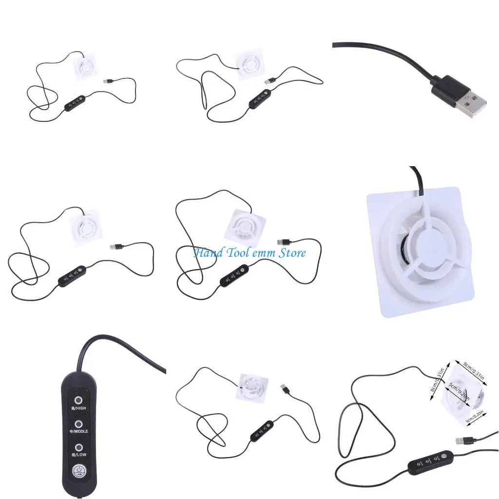 

H37F USB-вентилятор Энергоэффективный вытяжной USB-вентилятор с воздушным потоком 5000r, простой