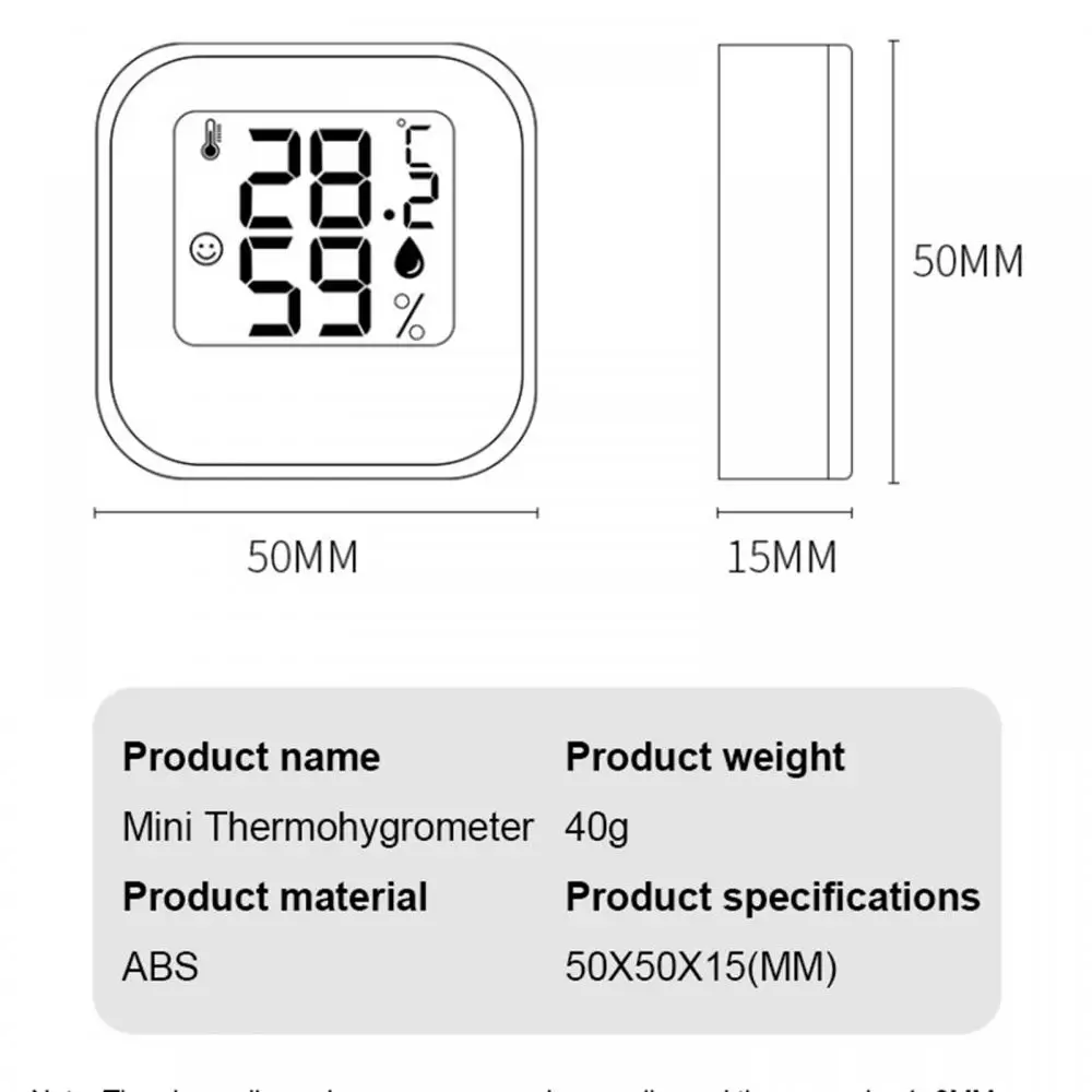 Mini Indoor Thermometer LCD Digital Temperature Sensor Humidity Meter Thermometer Gauge Weather Station for Home Room Hygrometer