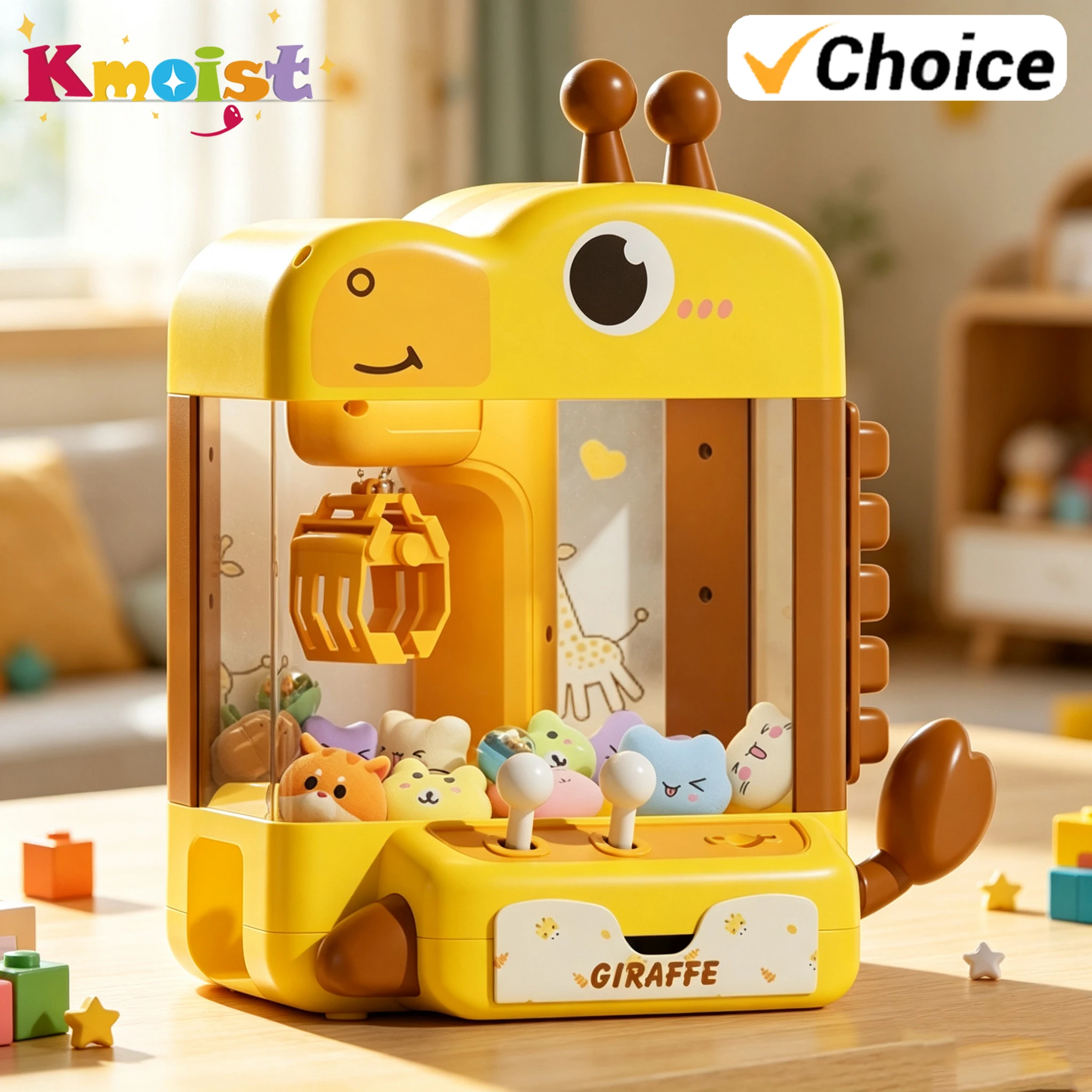 Máquina de garras arcade para niños, mini máquina expendedora electrónica con forma de ciervo, dispensador de premios y dulces, juguetes para regalos de Navidad y Pascua