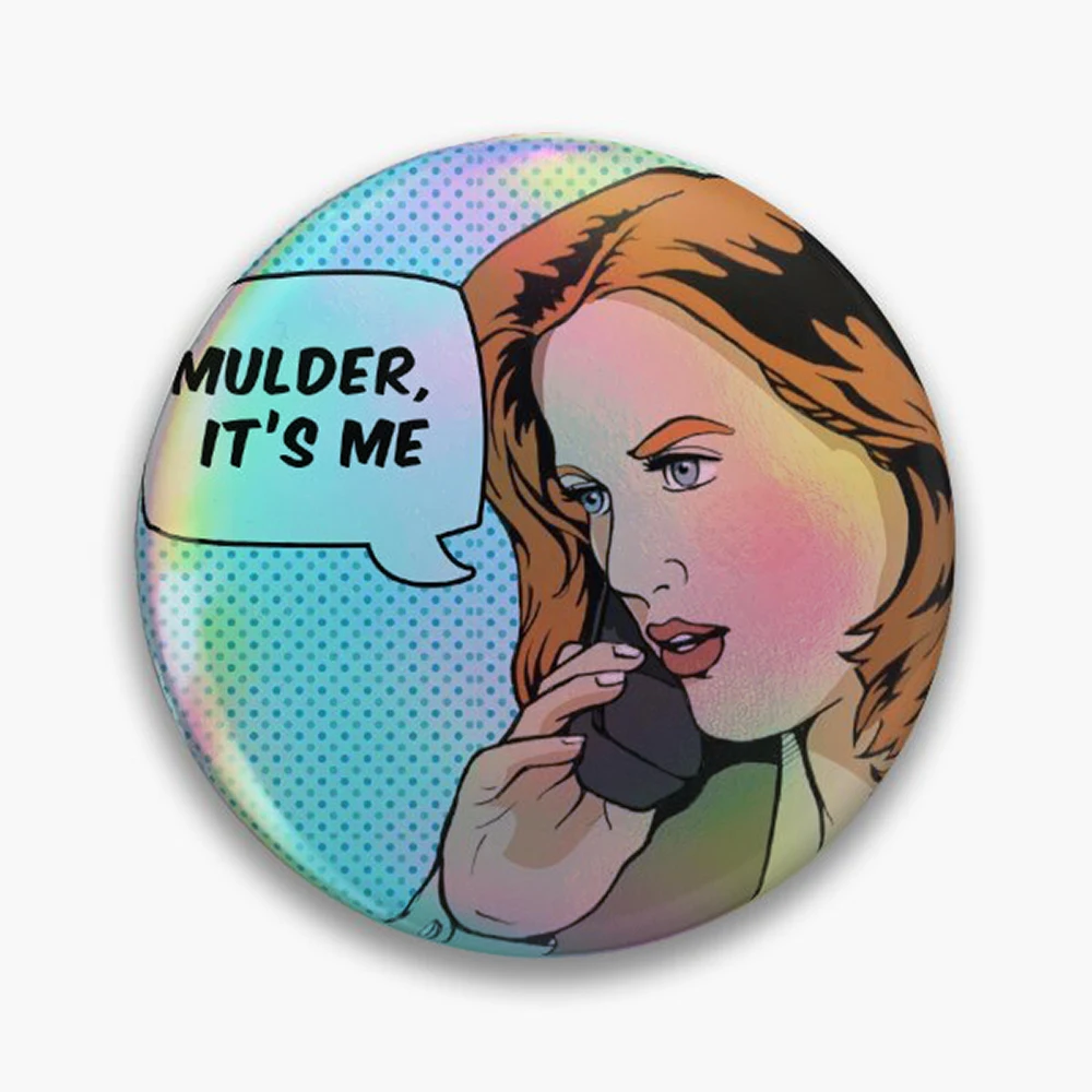 Pop Scully Pin Holographic Star Heart Pin Brooches Laminated Button Fashion Accessory