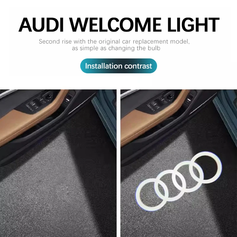 Audi A4LQ5A6LQ3 تعديل الباب ترحيب ضوء الكلمة ، HD الإسقاط الليزر جو ضوء