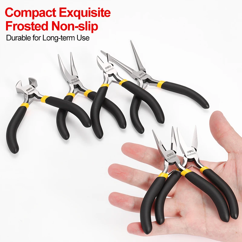 Mini Pliers Hand Tool High Carbon Steel 7 Types Needle Nose Diagonal Wire Cutter Precision Jewelry Model Making Electronics