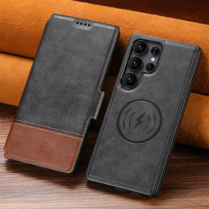 

Case for Samsung Galaxy S26 Ultra Magnetic Flip Leather Wallet Card Holder Wireless Charging Shockproof