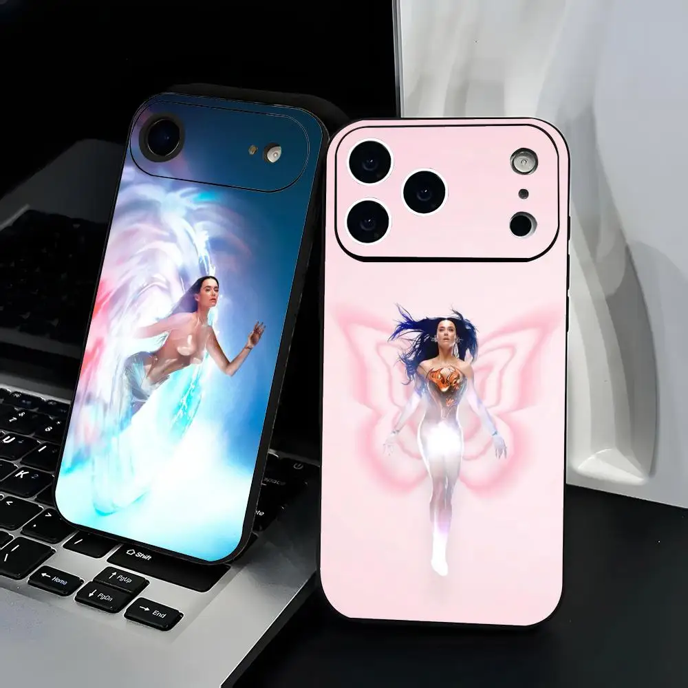 Singer K-Katy Perry Phone Case for iPhone 12-17 Air Plus Pro Max Satin Glossy Colorful Great Gift