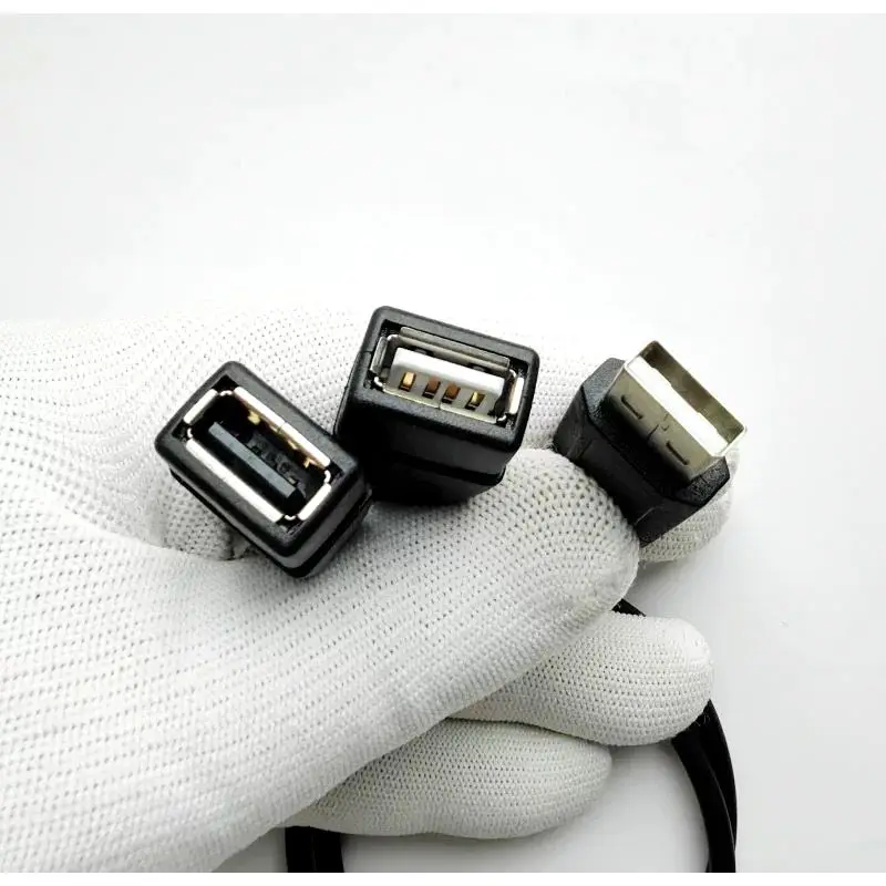 

Кабель-удлинитель USB 2.0 (штекер-гнездо), 30 см, для передачи данных и зарядки, разветвитель питания USB (1 штекер на 2 гнезда) для компьютера