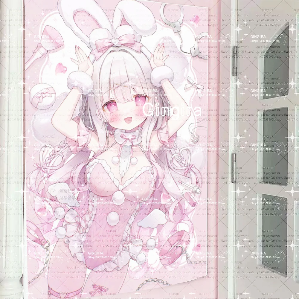 バニーガールgalgame Peach Bean Artist 2D galgame dormitory bedroom decoration tapestry fabric indoor hanging fabric