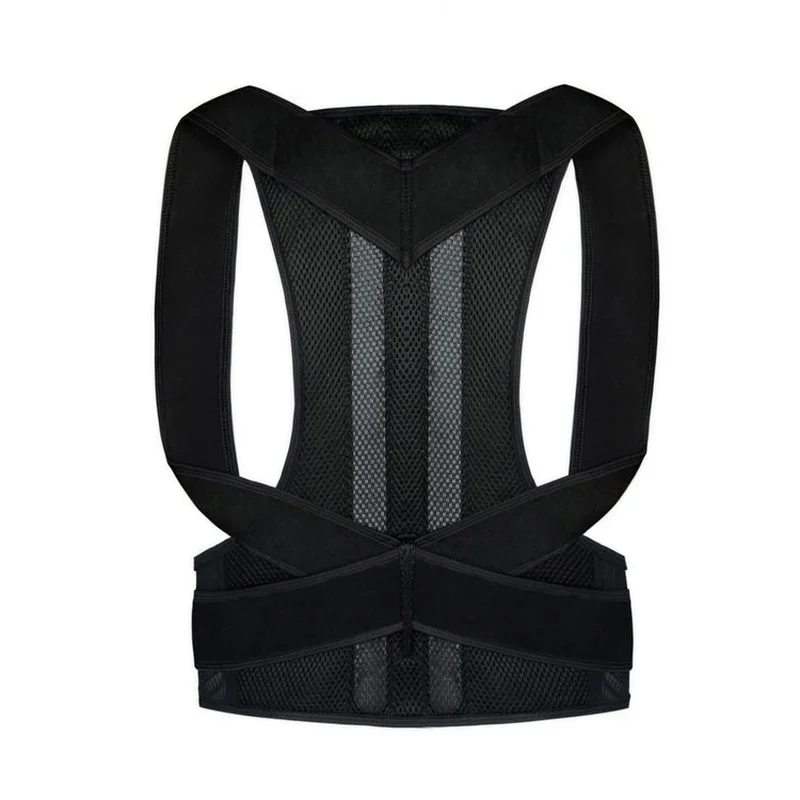 Female Male Posture Corrector Adjustable Magnetic Back Support Nylon Elastic Shoulder Back Brace Corset Back Belt