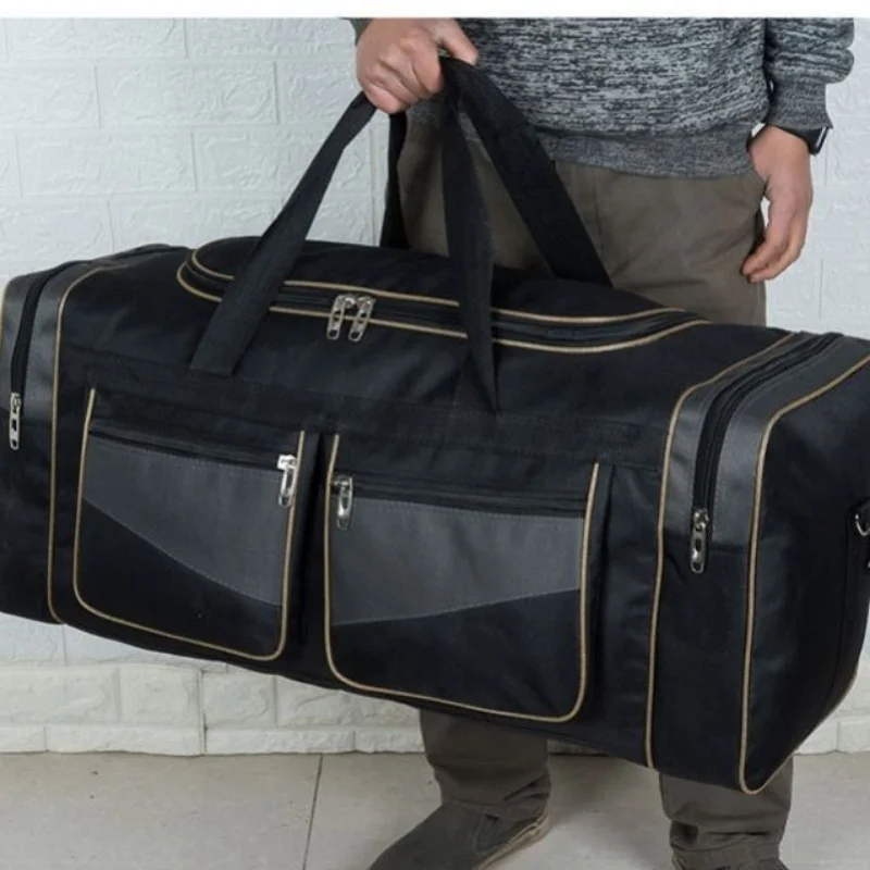 Bolsa de viagem de grande capacidade para homens e mulheres, mochila grande impermeável Oxford Weekend Trip, embalagem de bagagem de mão, sacos de