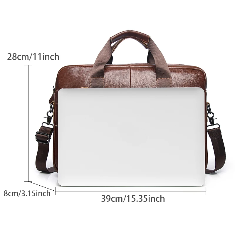 SCHLATUM 2023 Genuine Leather Briefcases Hard For Men Handbags Laptop Briefcase Bags 15.6 Inch Office Bussiness Computer Bag