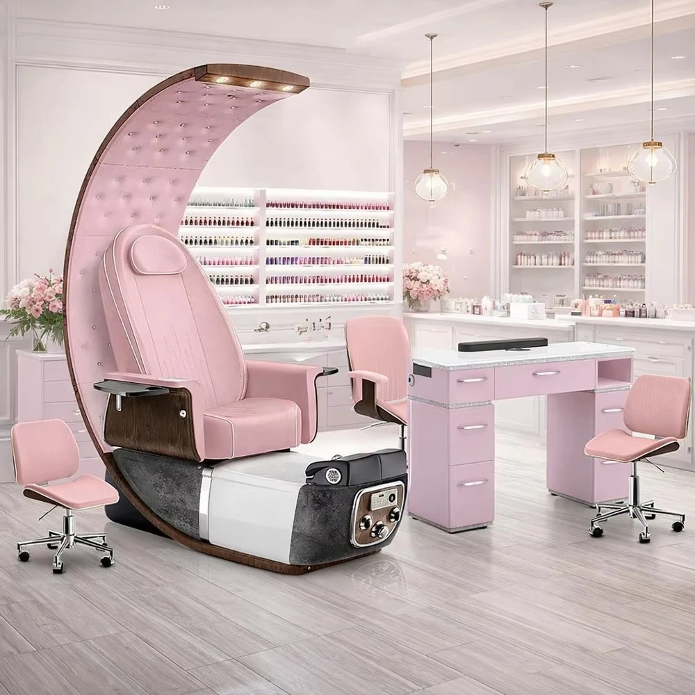 

Beauty Nail Salon Furniture Professional Adjustable High Back Electric Foot Spa Massage Pedicure Chairs