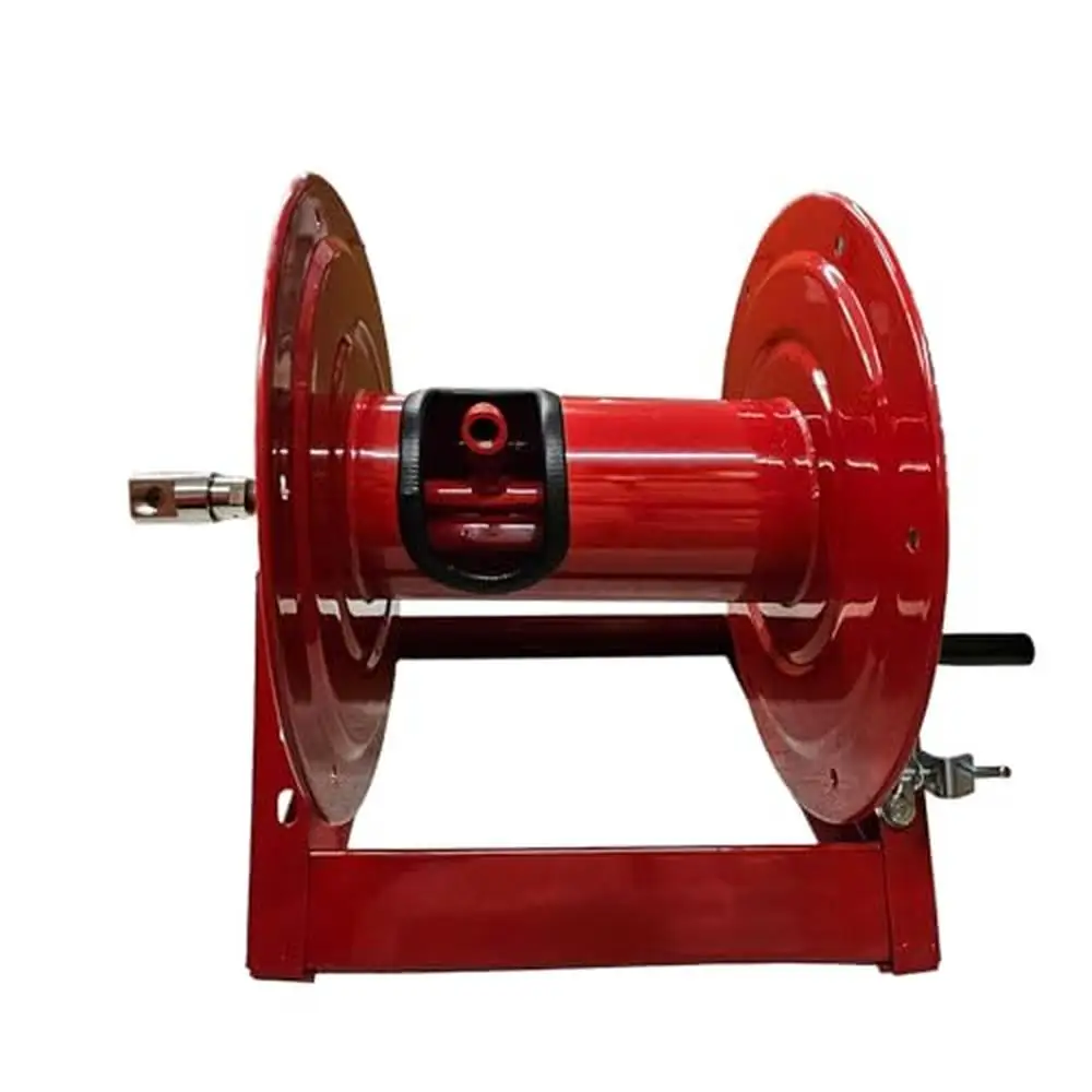 5000 PSI Hose Reel Heavy Duty Hand Crank Smooth Rewind Full-Flow Swivel Portable Solution Universal Fitting Easy Maintenance