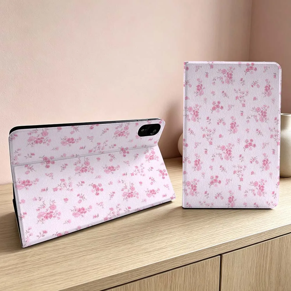 

Art Pink Floral Pattern Soft For Xiaomi Redmi Mi Pad 8 7 6 5 4 2 SE K Pro Max Ultra Poco Pad Inch Tablet Case