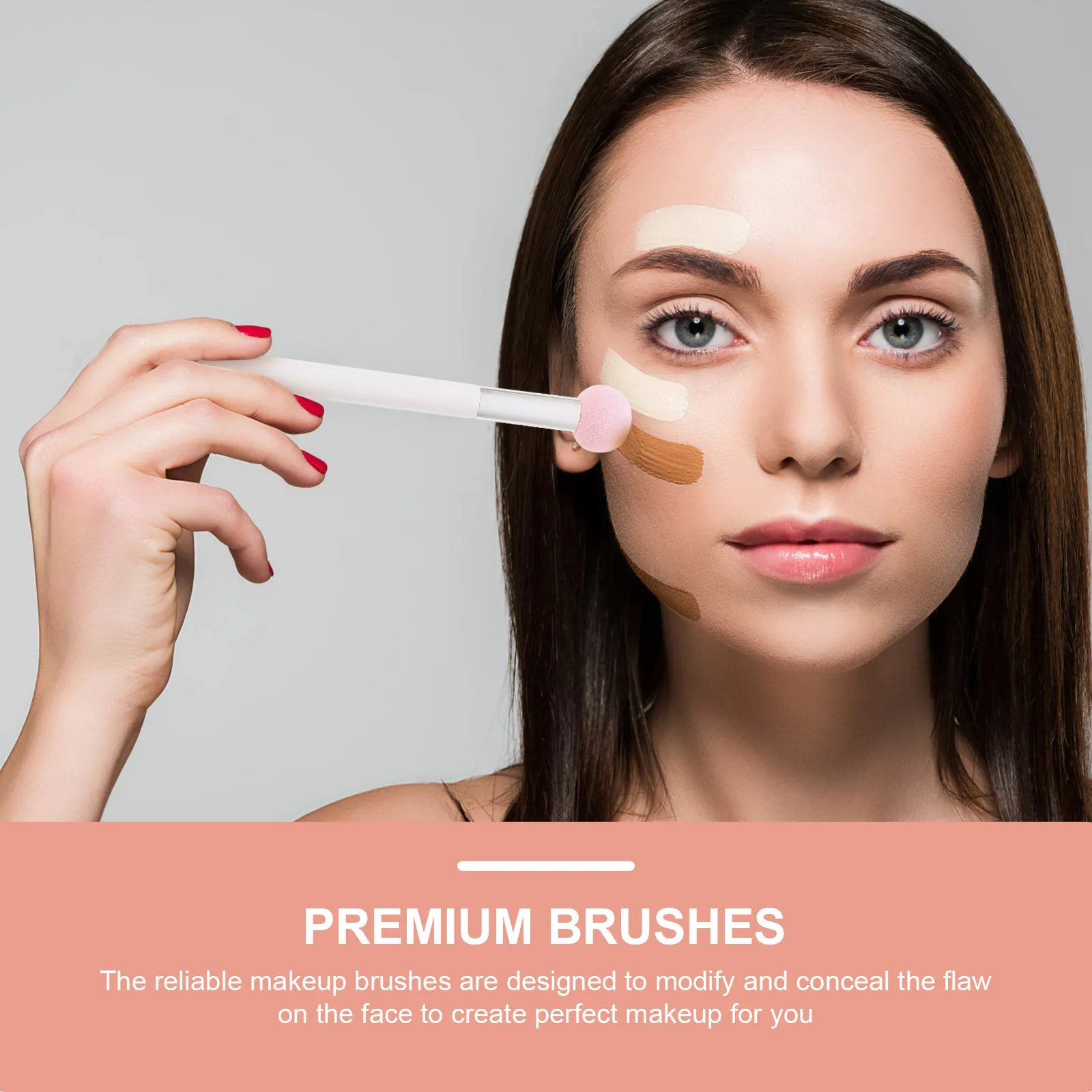 3 قطعة نفخة البودرة ماكياج الإسفنج الفطر رئيس المخفي فرشاة القلم الاستخدام المزدوج أدوات ماكياج الرطب الجاف النساء الملحقات #5