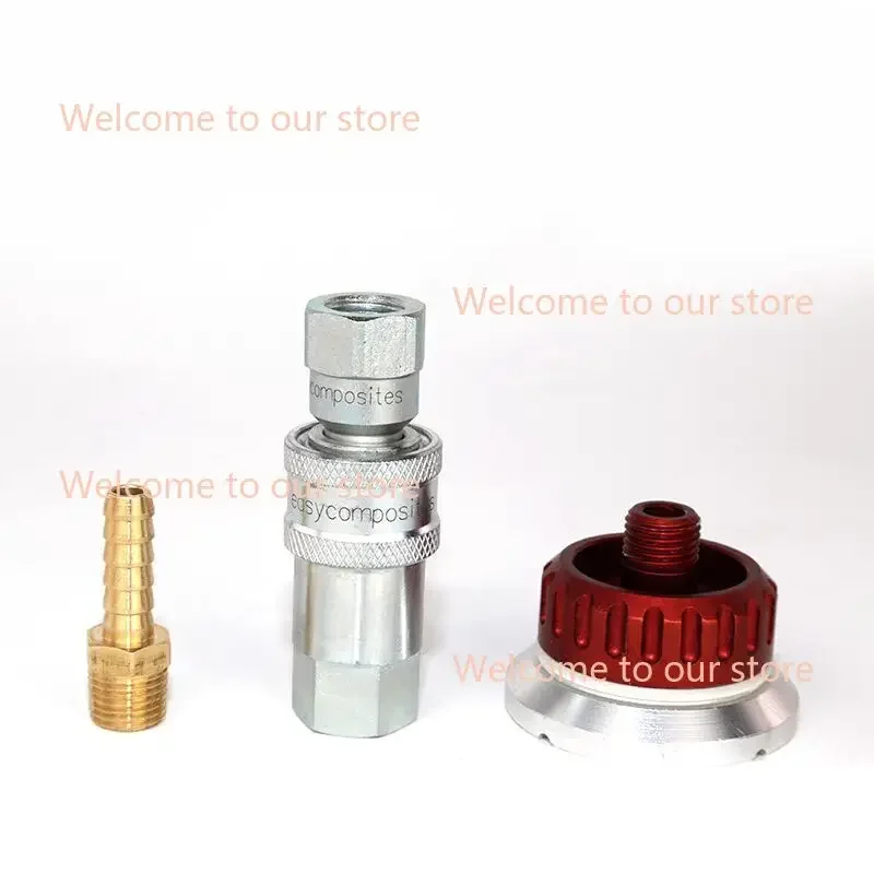 bico de valvula de vacuo de metal com vedacao automatica conector de bolsa de vacuo reutilizavel para processo de vacuo pre preg infusao de resina de fibra de carbono 01