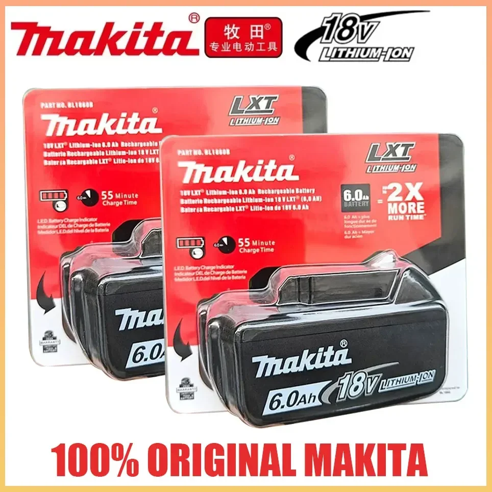 

Makita 18V 6.0Ah Battery Original Lithium ion Rechargeable Battery 18V 6000mAh drill Replacement Battery BL1860 BL1850 BL1860B