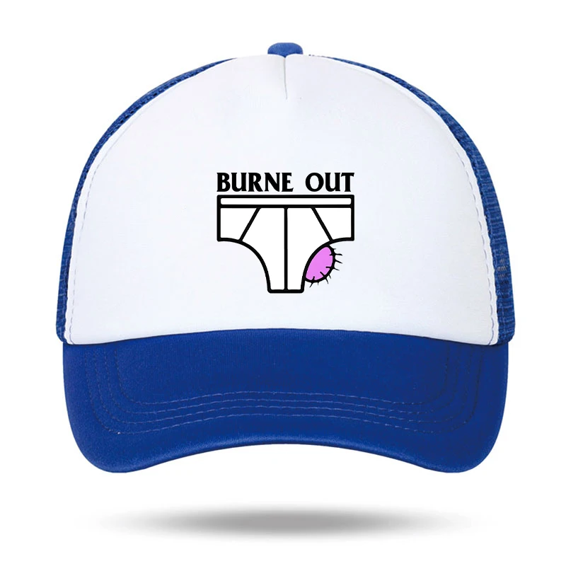

Adult Summer Foam Trucker Cap Woman Man Sun Adjustable Mesh Baseball Hat with Burne Out Print Unisex Outdoor Sports Casual Cap