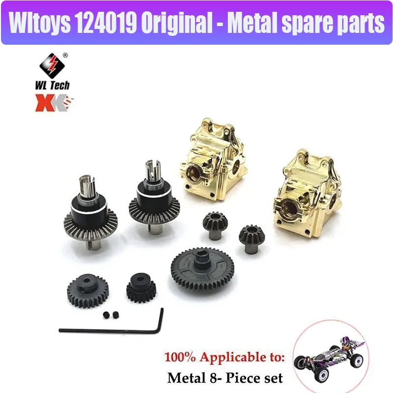 Wltoys 124019 124017 124007 1/12  Rc Car Fat Body Upgrade Set with Shock Mount Center Brace Tail Wing Set Accessories Parts