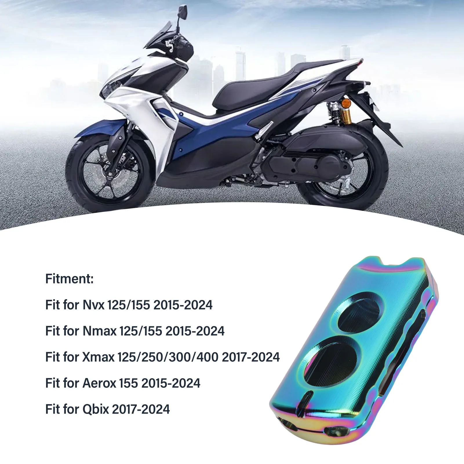

Motorcycle Key Case Aluminum Alloy Key Fob Protector Cover for Xmax 125 250 300 400 Nmax Nvx 125 Aerox 155 Motorcycle Key Shell