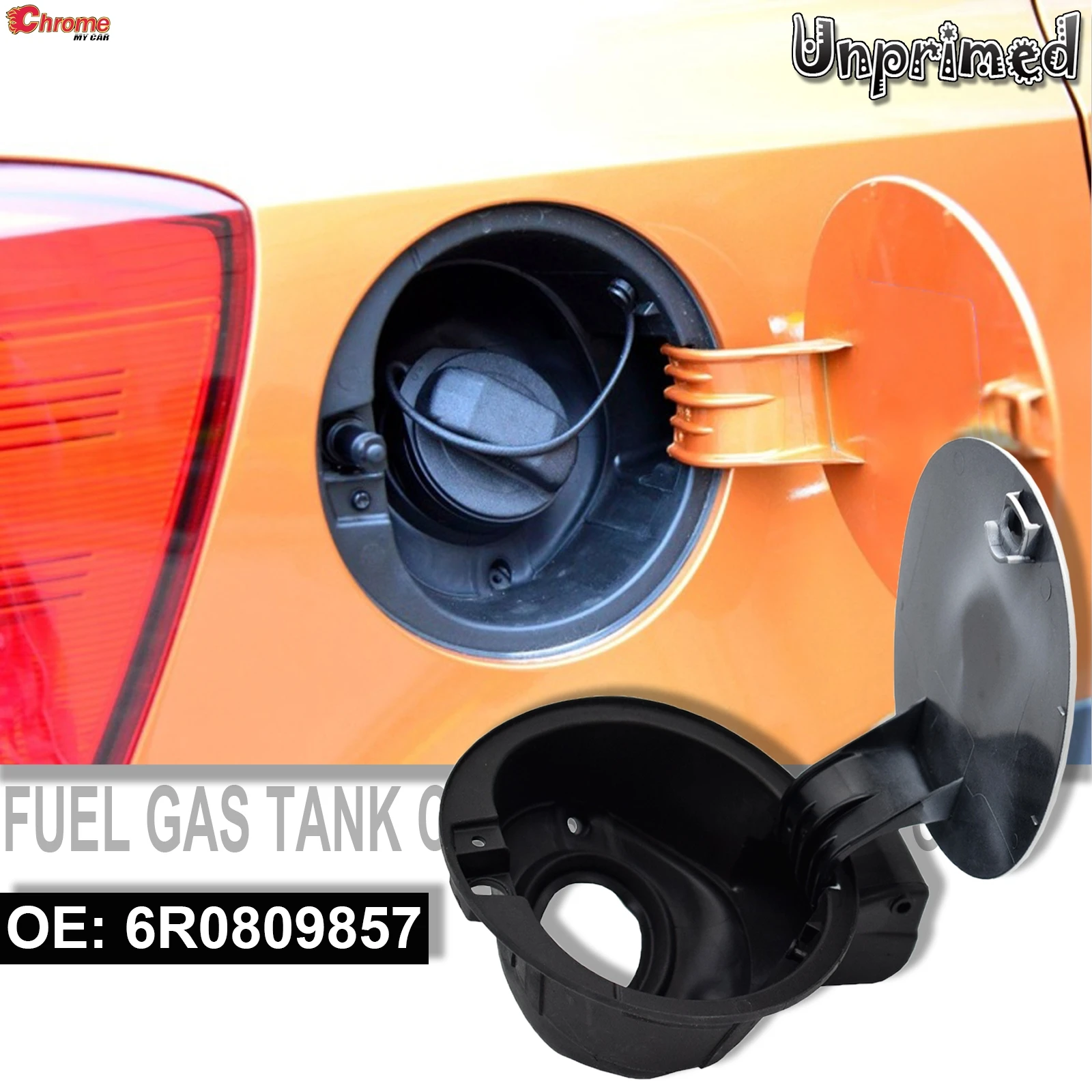 

Unprimed Fuel Tank Filler Lid Gas Cover Diesel Flap Cap For VW Polo 2011 - 2019 6R0809857 Car Accessories Styling 2015 14 15 16