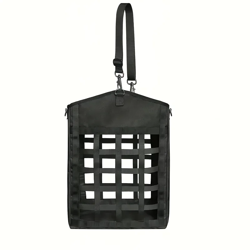 Foldable Portable Hay Bag Horse Feeder Tote Collapsible Dry Grass Sack Livestock Feeding Moving