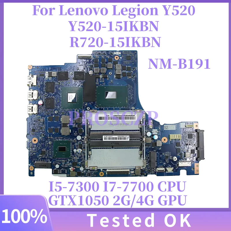 

NM-B191 For Lenovo Legion Y520 Y520-15IKBN R720-15IKBN Laptop Motherboard DY512 I5-7300 I7-7700 GTX1050 2GB 4GB Mainboard 100%ok