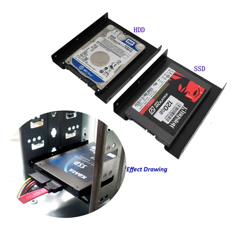 SSD HDD Holder 2.5 to 3.5 Mounting Bracket Hard Drive Adapter