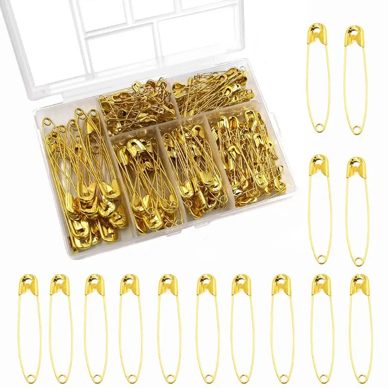 

250 Pieces Of High - Quality Stainless Steel Safety Pins: DIY Sewing Tools And Accessories Available In Diverse Sizes