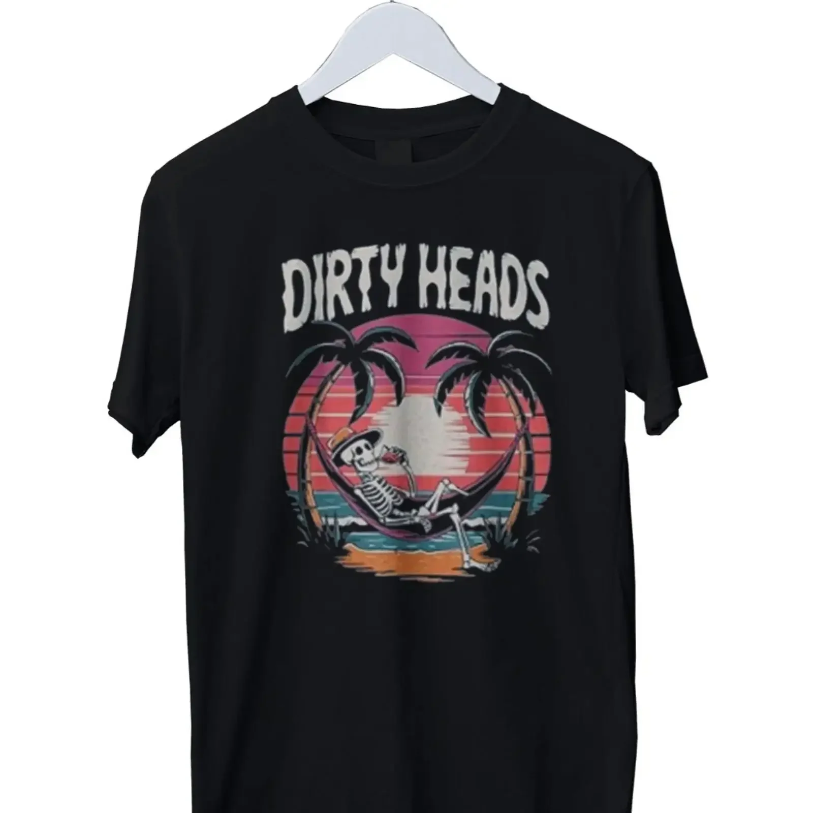 Neu Dirty Heads Band Grafikdruck T Shirt Herren S M L XL 2 3 4 vintage Washed streetwear Breathable Versatile Slightly