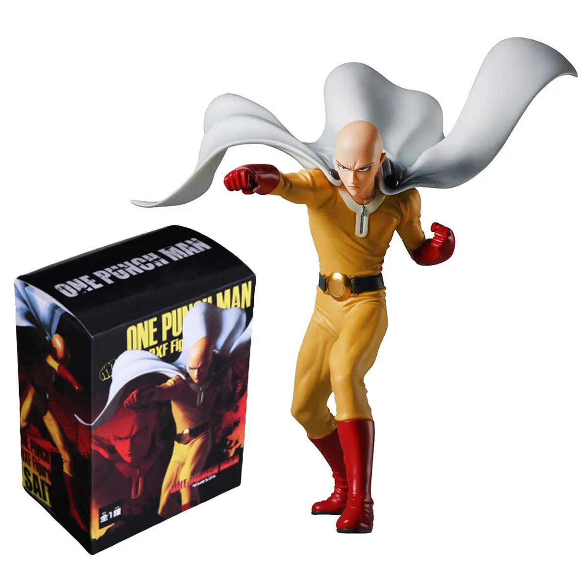 14CM Anime Figure ONE PUNCH-MAN Saitama Fighting Standing Figure Toy PVC Peripheral Collectible Small Sculpture Table Decoration