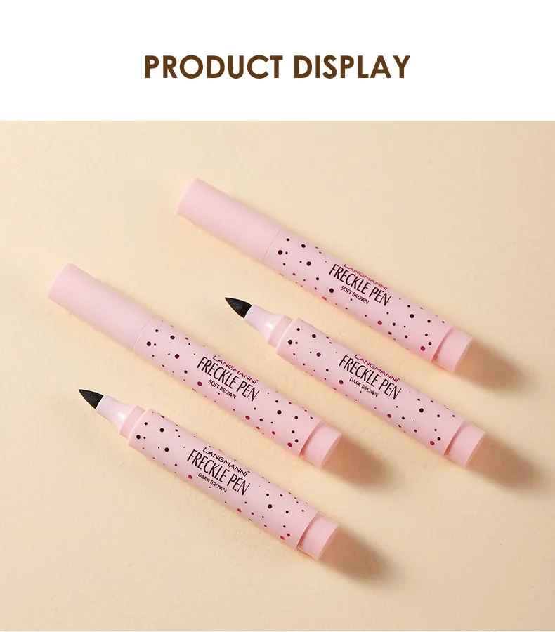 Langmanni Simulation Freckle Pen Natural Wild Waterproof Long-Lasting Easy Color No-Makeup Makeup Tool