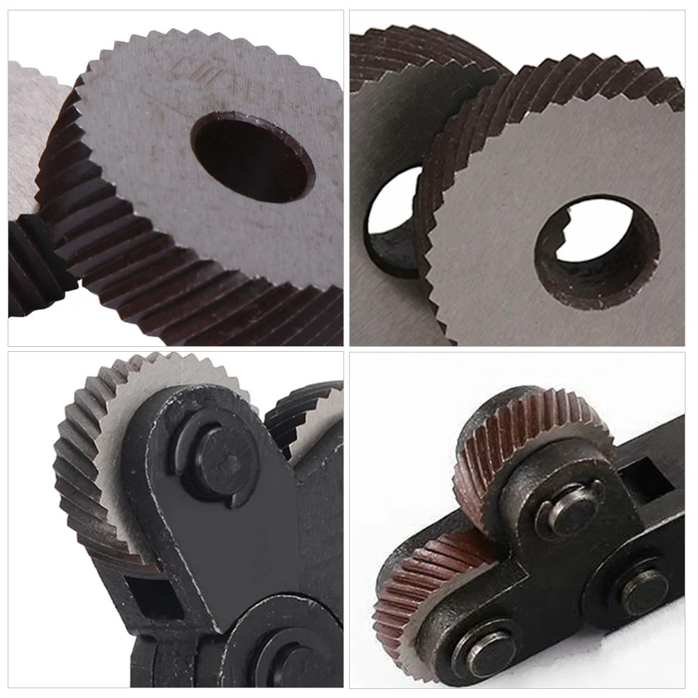 2 Pcs Knurling Wheel Steel Machine Tool Small Diagonal Replacement Linear for Coarse