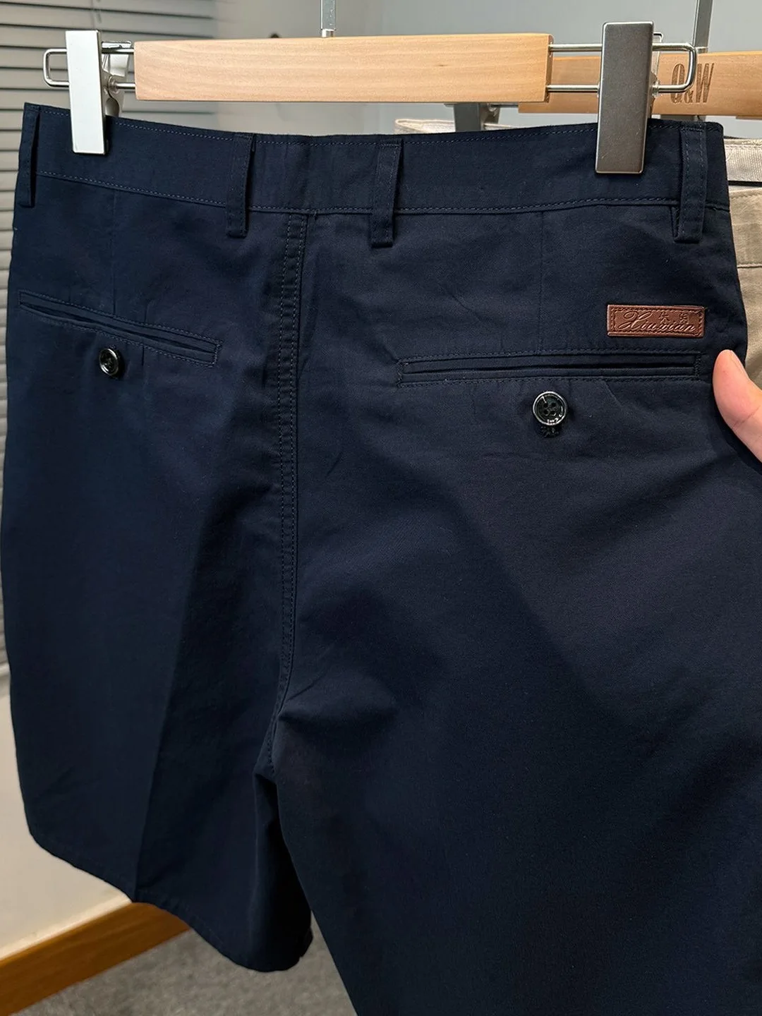 

Summer Men's Thin Pure Cotton Dad Five-Quarter Loose Straight Leg Double Pleat Large Size Casual Trousers High Waist Shorts