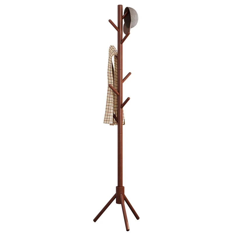 Beech Coat Rack - Free Standing with 8 Hooks, Multi-Functional Design for Coats, Hats, Scarves, Clothes, and Handbags, Durable U