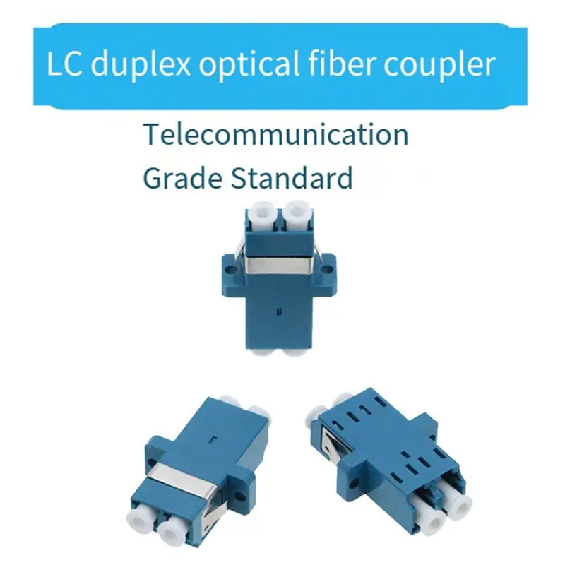 100Pcs LC APC Duplex Fiber Optic Adapter LC APC Optical Fiber Coupler LC APC Fiber Flange LC Connector