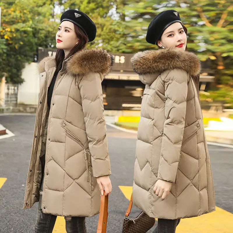 2023 New Women Cotton coat Winter Jacket Female thick warm Parkas hooded Outwear large size Overcoat