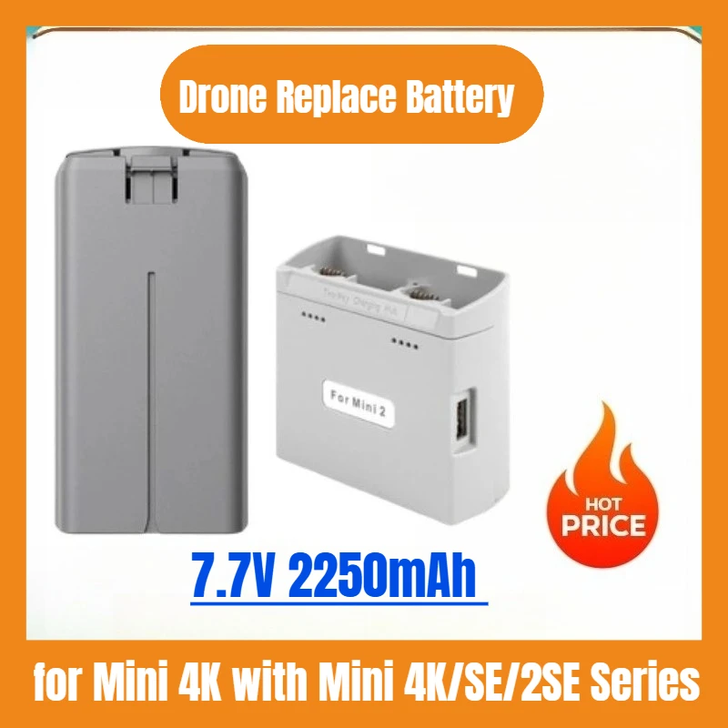 

New High Quality 7.7V 2250mAh Replacement Drone Replace Battery and Accessories for Mini 4K with Mini 4K/SE/2SE Series