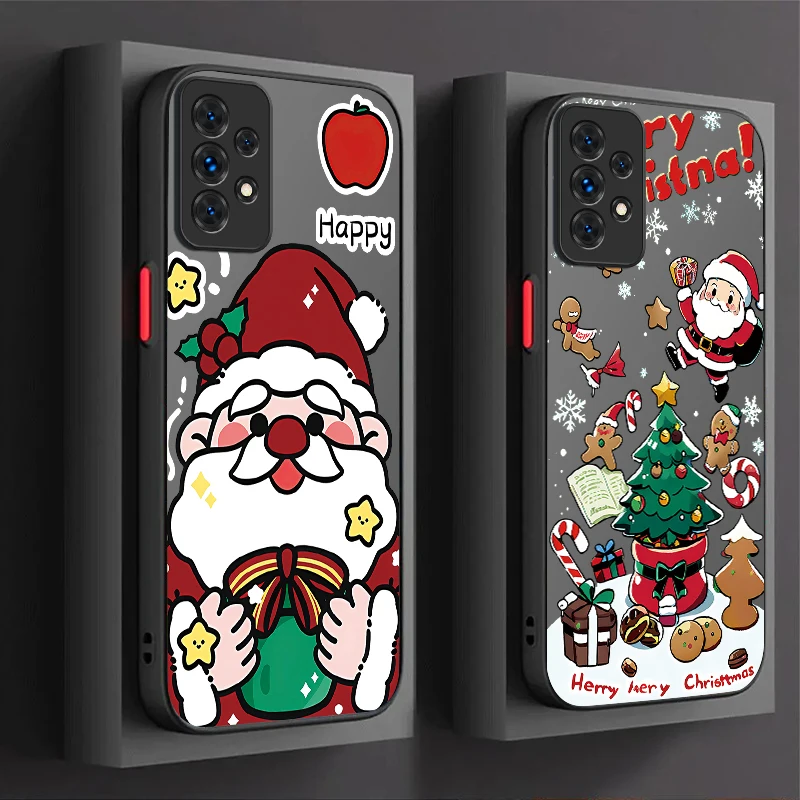 Lovely Father Christmas Case For Samsung Galaxy A16 A53 A54 A34 A24 A06 A05 A05S A13 A23 A33 A73 A72 A52S A52 A32 A22 A12 Cover