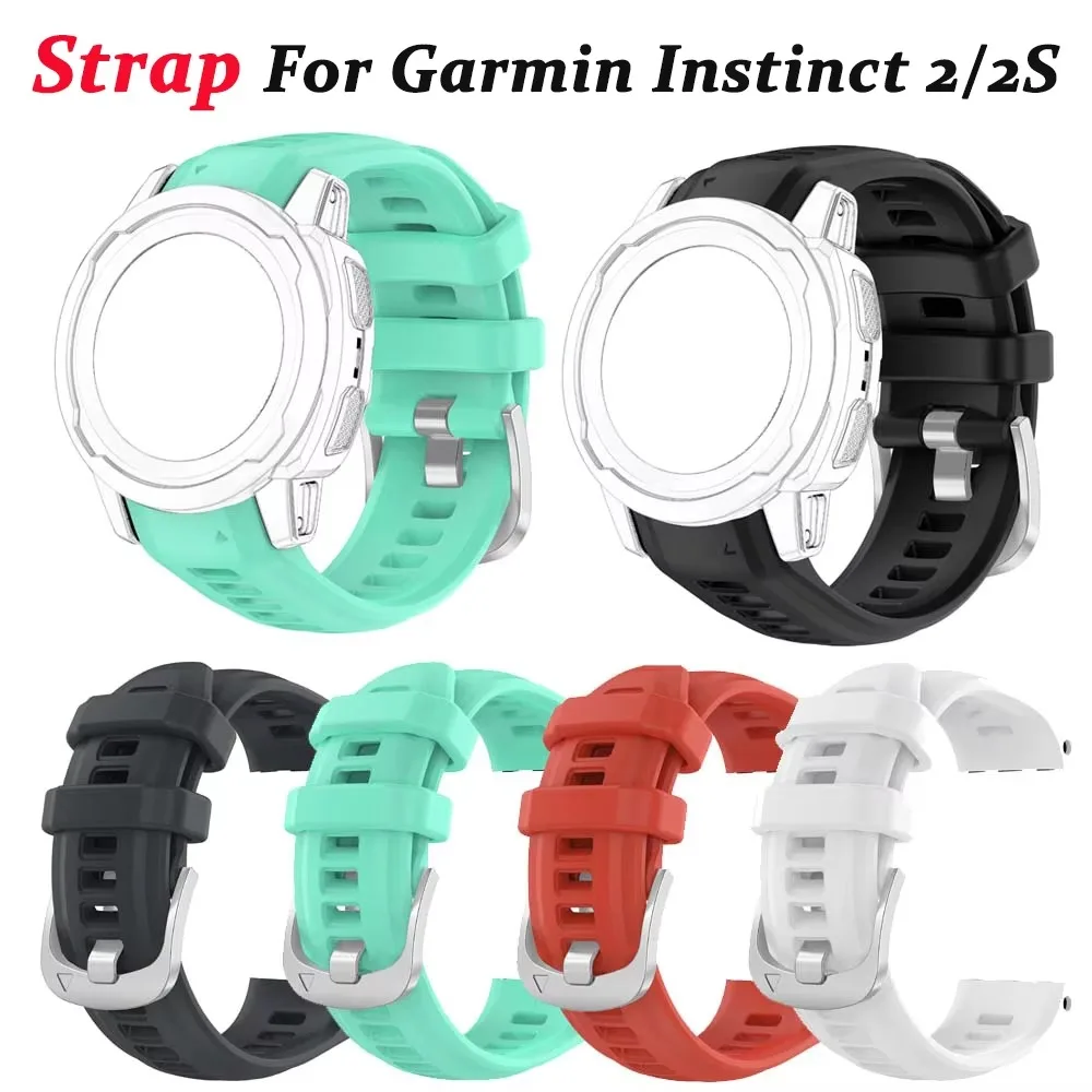 For Garmin Soft Silicone Strap Fashion 20mm 22mm Watch Band Bracelet For Instinct 2S Replaceable Rubber Wristband Instinct2 Belt