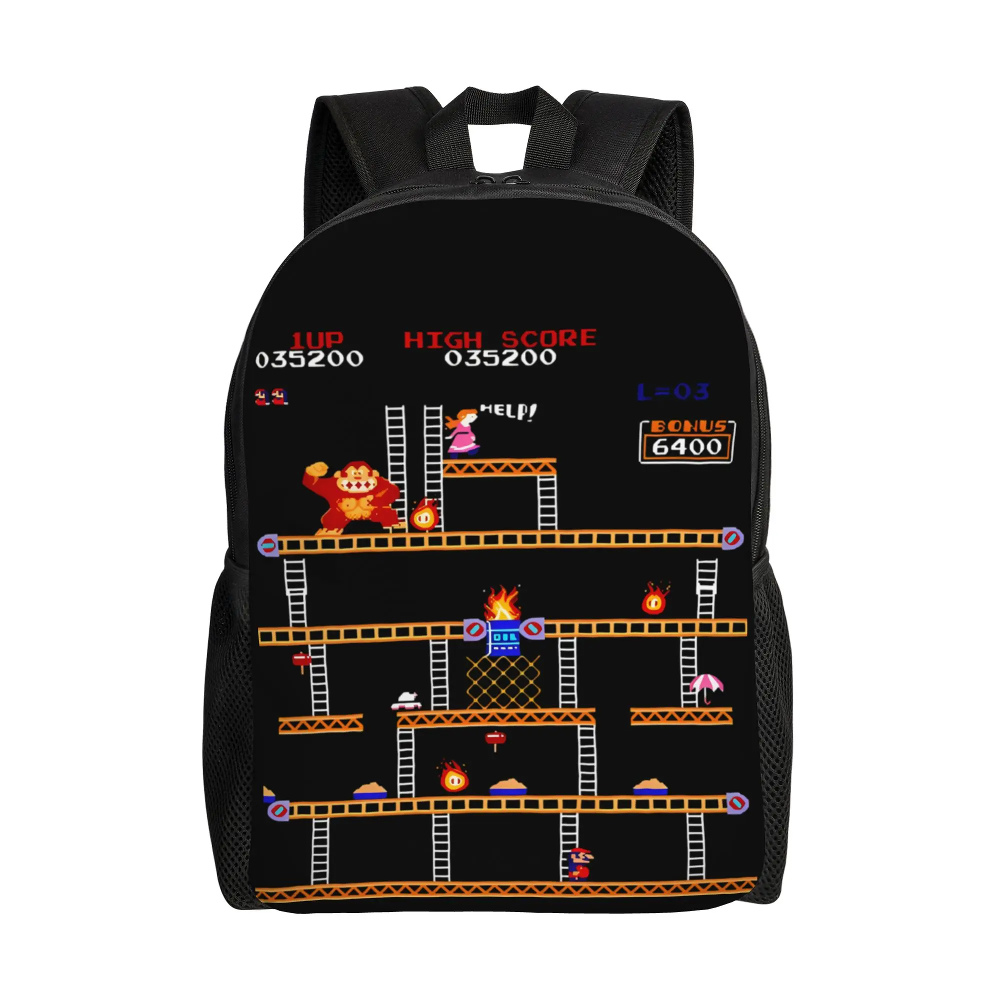 

Повседневный рюкзак Donkeys Kongs для спорта, работы, учебы, видеоигр, для мужчин и женщин, сумка через плечо для ноутбука