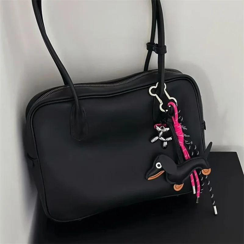 Dachshund المفاتيح حقيبة جلدية حزام شخصية سيارة قلادة مياو نمط حقيبة يد ملحق للنساء #3