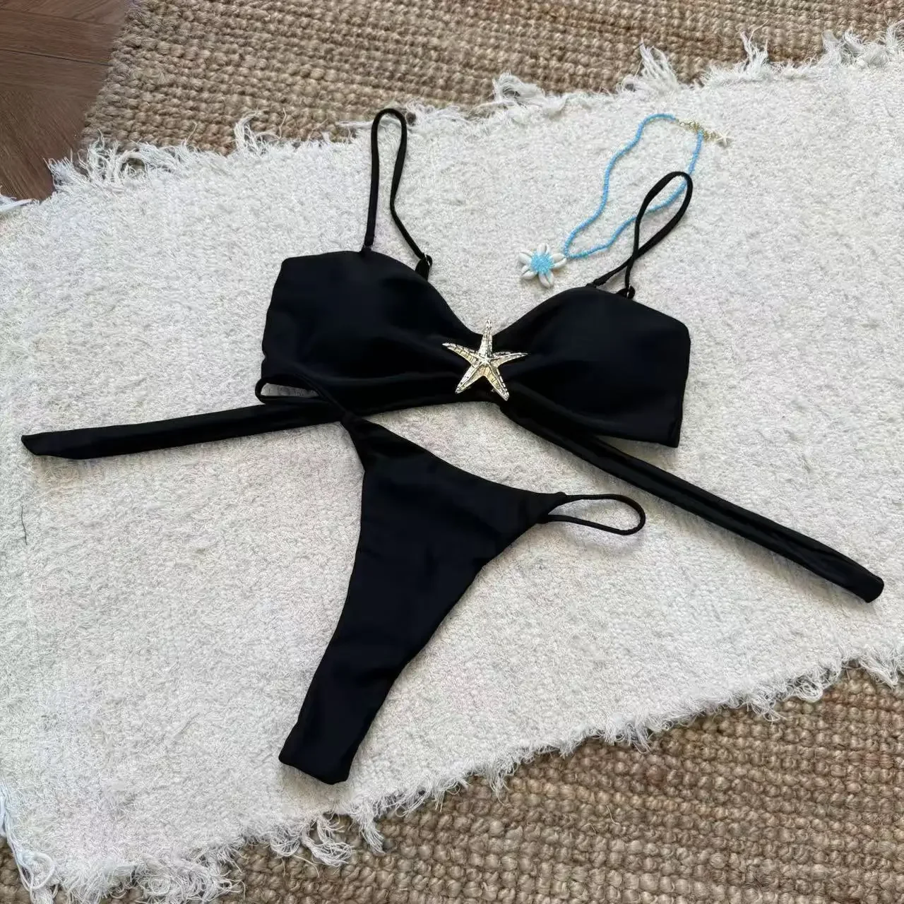 

Star Extreme String Mini Micro Thong Bikini Women Swimwear Female Swimsuit Two-pieces Bikini Set Bather Bathing Suit Swim