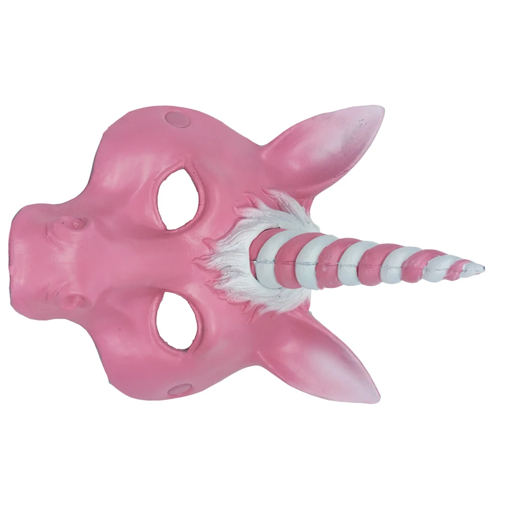 

3D Halloween Cosplay Party Supplies Premium Pu Face Mask Unisex Unicorn Head Cover Masquerade Costume Mask